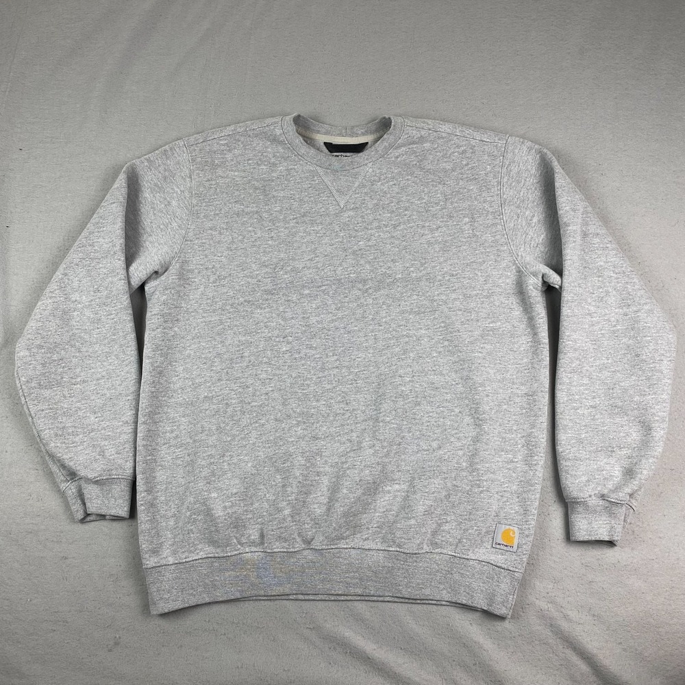 Carhartt Loose Fit Mens Sweatshirt L Crewneck Pullover Grey TS0124-M